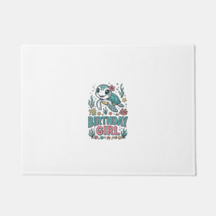 Birthday Girl Sea Turtle Vintage Engraving Shirt_1 Doormat