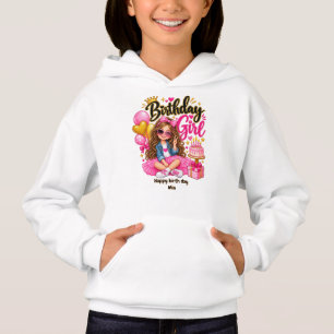 Birthday Girl T-Shirt  Cute Pink & Gold Birthday 