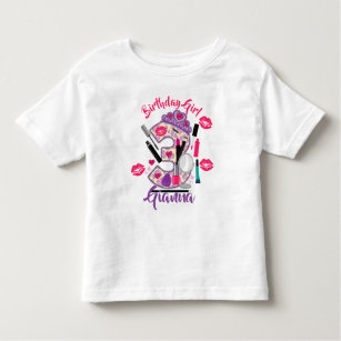 Birthday Girl  Three 3   Spa Make up    Toddler T-Shirt