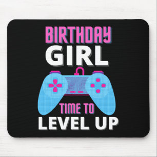 Birthday Girl Time To Level Up Video Game Birthday Mouse Pad