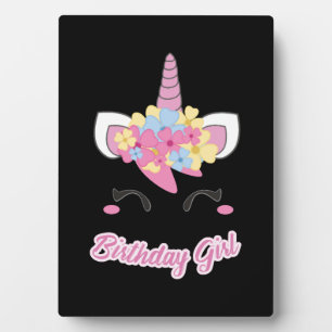 Birthday Girl Unicorn Plaque