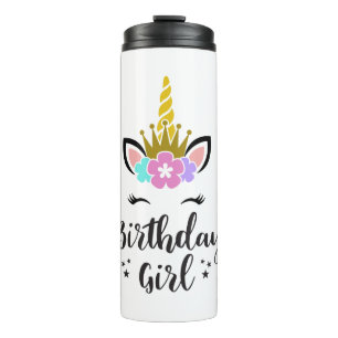 Birthday Girl Unicorn Thermal Tumbler