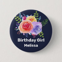 Birthday Girl Watercolor Roses