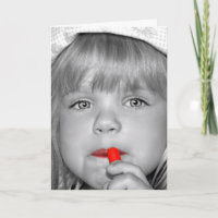 Birthday Girl With Red Lipstick