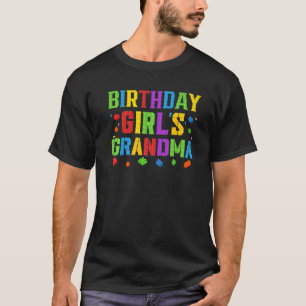 Birthday Girl's Grandma Blocks Master Builder Bric T-Shirt