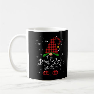 Birthday Gnome Buffalo Plaid Matching Family Chris Coffee Mug