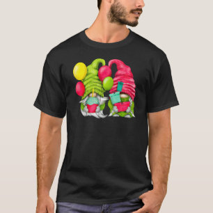 Birthday Gnomes With Balloons For Gardener And  Pa T-Shirt