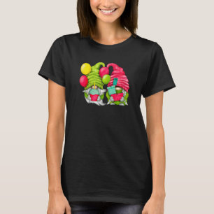 Birthday Gnomes With Balloons For Gardener And  Pa T-Shirt