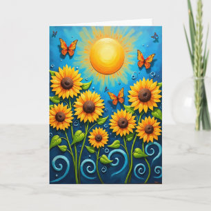 Birthday Golden Bloom Card