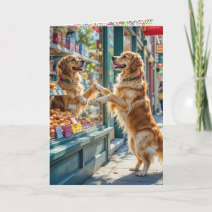 Birthday Golden Retriever Card