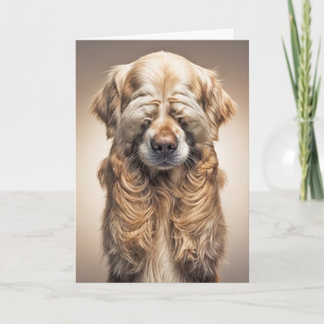 Birthday Golden Retriever Getting Old Humour Card (Front)