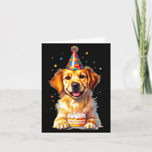 Birthday Golden Retriever, Party Dog Card