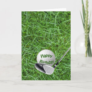Birthday Golf Ball and Club Card