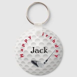 Birthday Golf Ball  Keychain