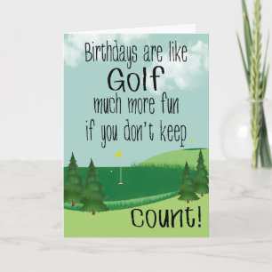 Birthday Golf Course Humour Birthday Card