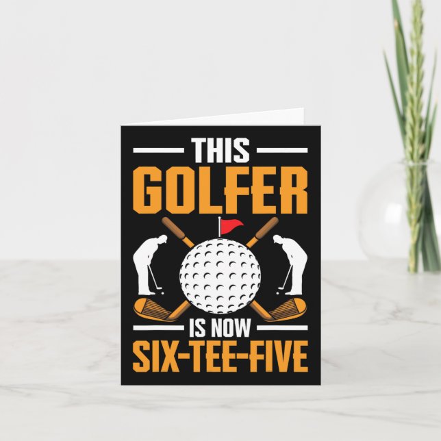 Birthday Golf Shirts For Men 65th Year Old Golfer  Card (Front)