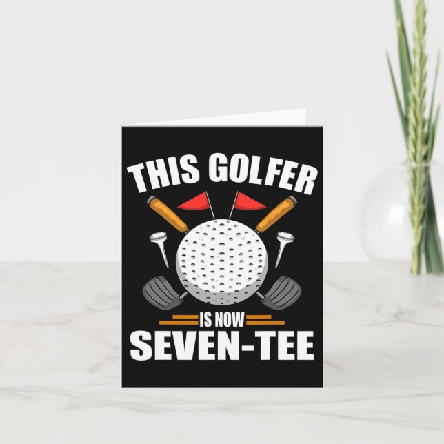 Birthday Golf Shirts For Men 70th Year Old Golfer  Card (Front)