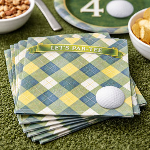 Birthday Golf Theme Let's Par-tee Napkin