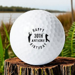 Birthday Golfer Funny 30th happy Dad Golf Balls<br><div class="desc">Happy 30th Birthday. Funny 30th birthday,  black,  golfer quote. Perfect for dad,  stepdad. Golfer gift idea. You can personalise the name.</div>