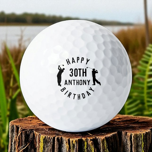 Birthday Golfer Funny 30th happy Dad Golf Balls (Creator Uploaded)