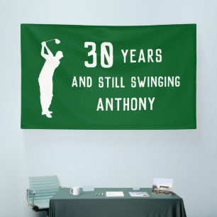 Birthday Golfer Funny 30th happy Dad Par Sports Banner