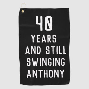 Birthday Golfer Funny 40th happy Dad Par Golf Towel