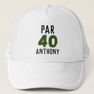 Birthday Golfer Funny 40th happy Dad Par Trucker Hat