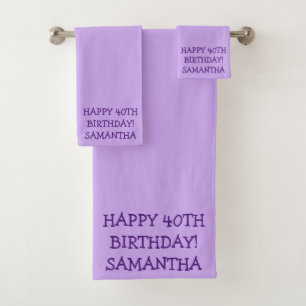 Birthday Golfer Funny 40th happy Mum  Bath Towel Set