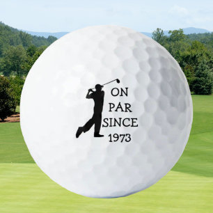 Birthday Golfer Funny 50th happy Dad Par Golf Balls