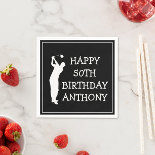 Birthday Golfer Funny 50th happy Dad Par Napkin
