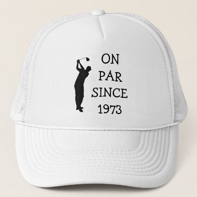 Birthday Golfer Funny 50th happy Dad Par Trucker Hat (Front)