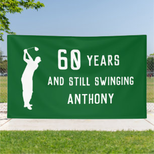 Birthday Golfer Funny 60th happy Dad Par Sports Banner