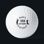 Birthday Golfer Funny 70th happy Dad Golf Balls<br><div class="desc">Happy 70th Birthday. Funny 70th birthday,  seventy,  black,  golfer quote. Perfect for dad,  stepdad. Golfer gift idea. You can personalise the name.</div>