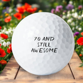 Birthday Golfer Funny 70th happy Dad Golf Balls