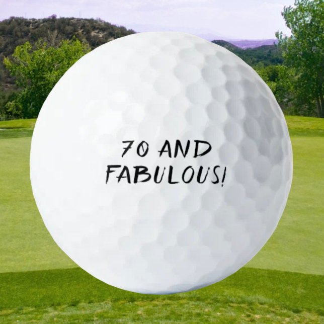 Birthday Golfer Funny 70th happy Dad Golf Balls (Creator Uploaded)