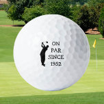 Birthday Golfer Funny 70th happy Dad Par Golf Balls<br><div class="desc">On par since 1952. 70th Birthday. Perfect for dad,  grandad,  stepdad. Golfer gift idea. Personalise it with a year.</div>