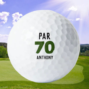 Birthday Golfer Funny 70th happy Dad Par Golf Balls
