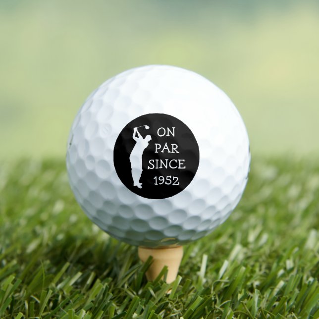 Birthday Golfer Funny 70th happy Dad Par Golf Balls (Insitu Tee)