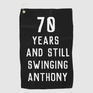 Birthday Golfer Funny 70th happy Dad Par Golf Towel