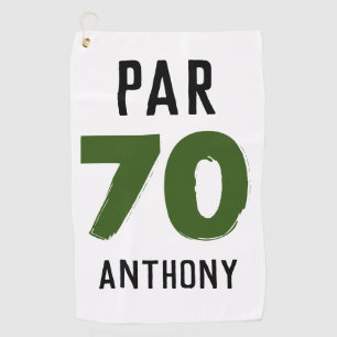 Birthday Golfer Funny 70th happy Dad Par Golf Towel
