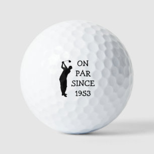 Birthday Golfer Funny 70th happy Dad Par Humour Golf Balls