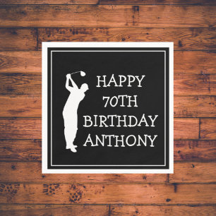 Birthday Golfer Funny 70th happy Dad Par Napkin