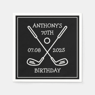 Birthday Golfer Funny 70th happy Dad Par Napkin