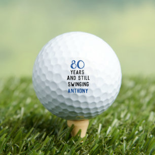 Birthday Golfer Funny 80th happy Dad Par Blue Golf Balls