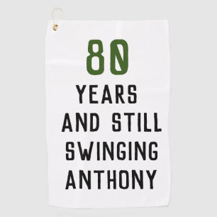 Birthday Golfer Funny 80th happy Dad Par Golf Towel