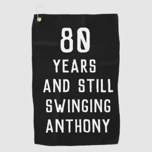 Birthday Golfer Funny 80th happy Dad Par Golf Towel