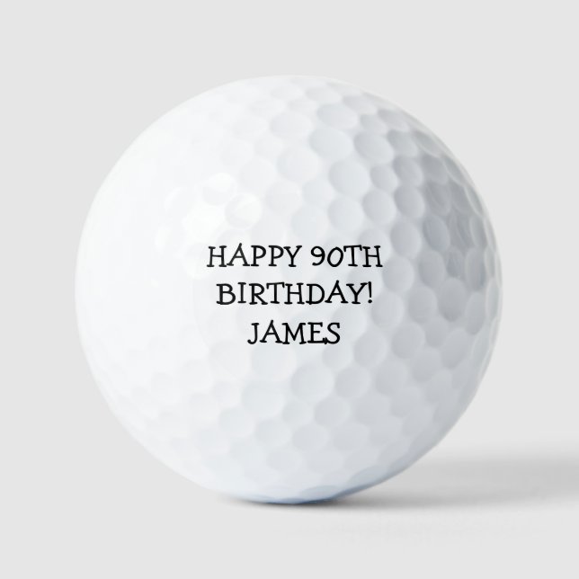 Birthday Golfer Funny 90th happy Dad Humour Golf Balls (Front)