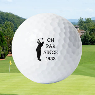 Birthday Golfer Funny 90th happy Dad Par Humour Golf Balls