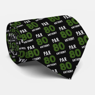 Birthday Golfer Green 80th happy Dad Par Tie