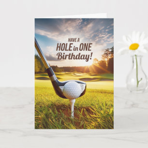 Birthday Golfer Theme Morning Golf Course with Pun Card